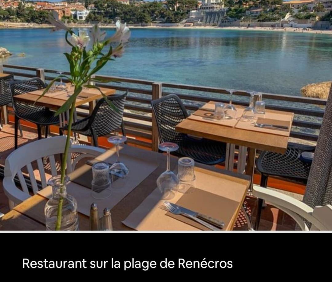 Joli Studio Les Pieds Dans L Eau Avec Place De Parking Gratuite Bandol Exterior foto
